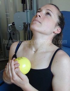 Tacky ball and foam roller exercises